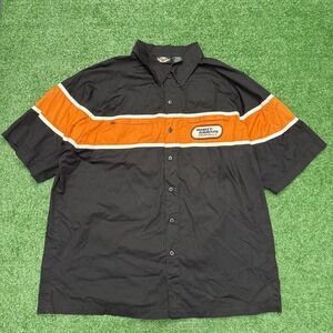 Harley Davidson Shirt Mens Extra Large Button Up Biker Motorcycle Racing